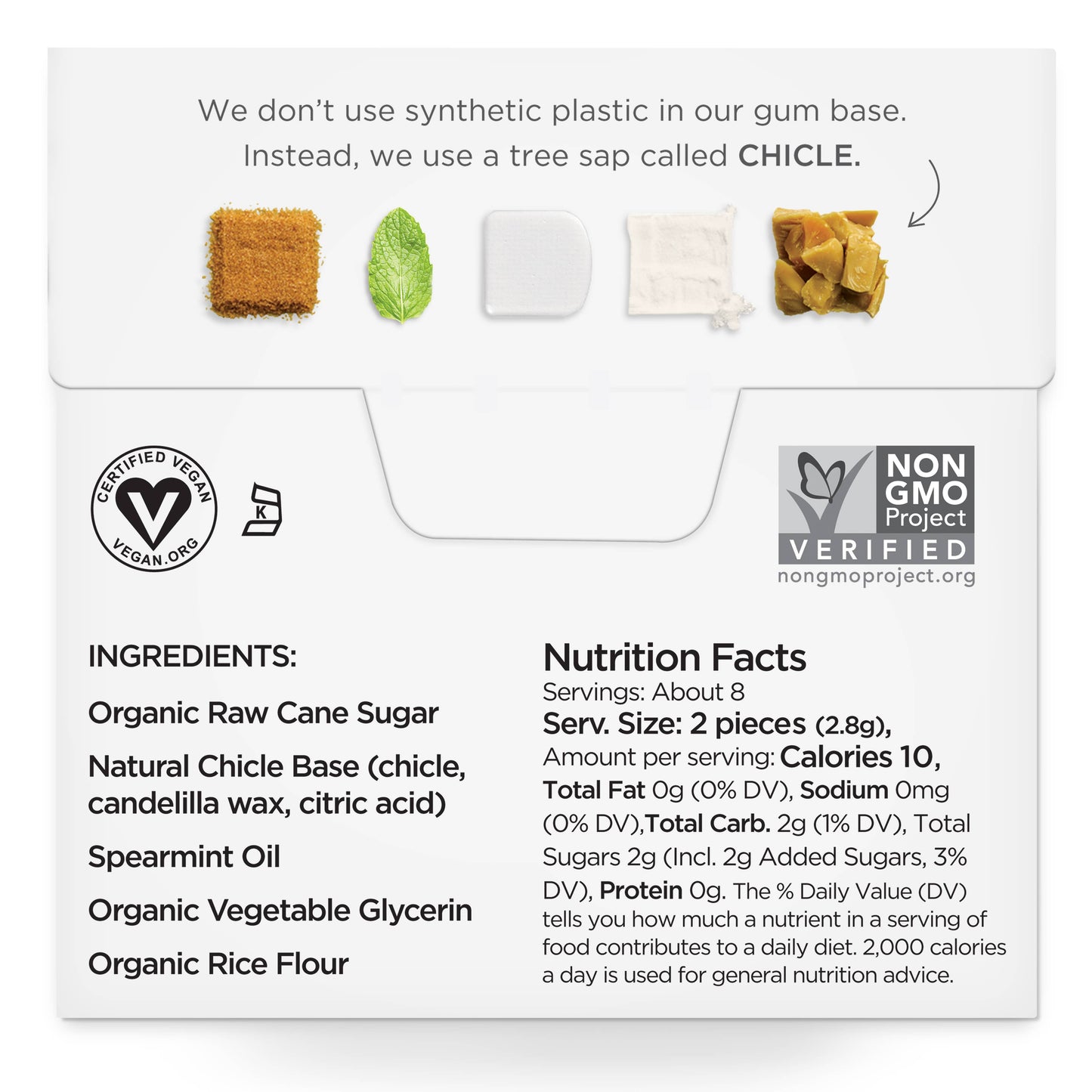 Spearmint Chewing Gum - Natural