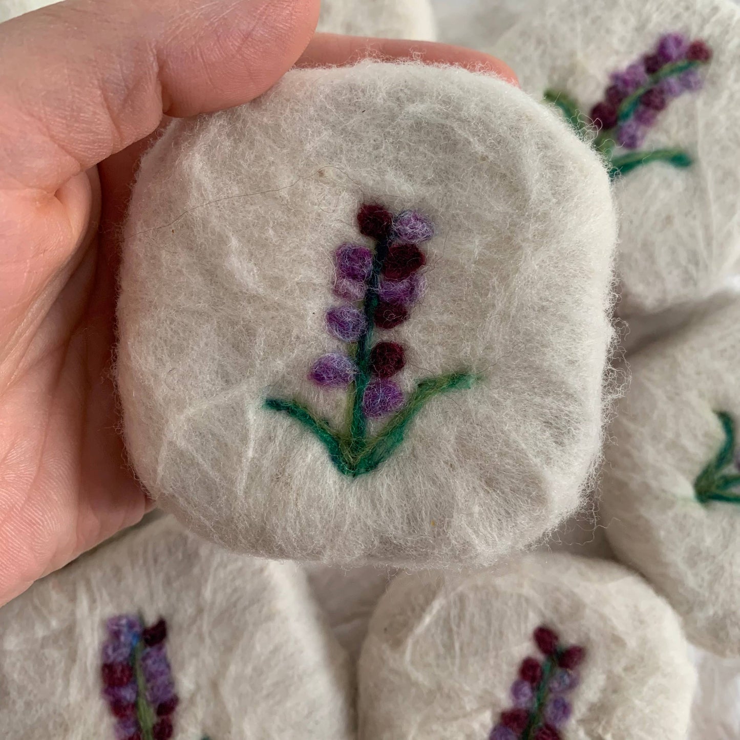 Lavender Flower Wool Felted Soap