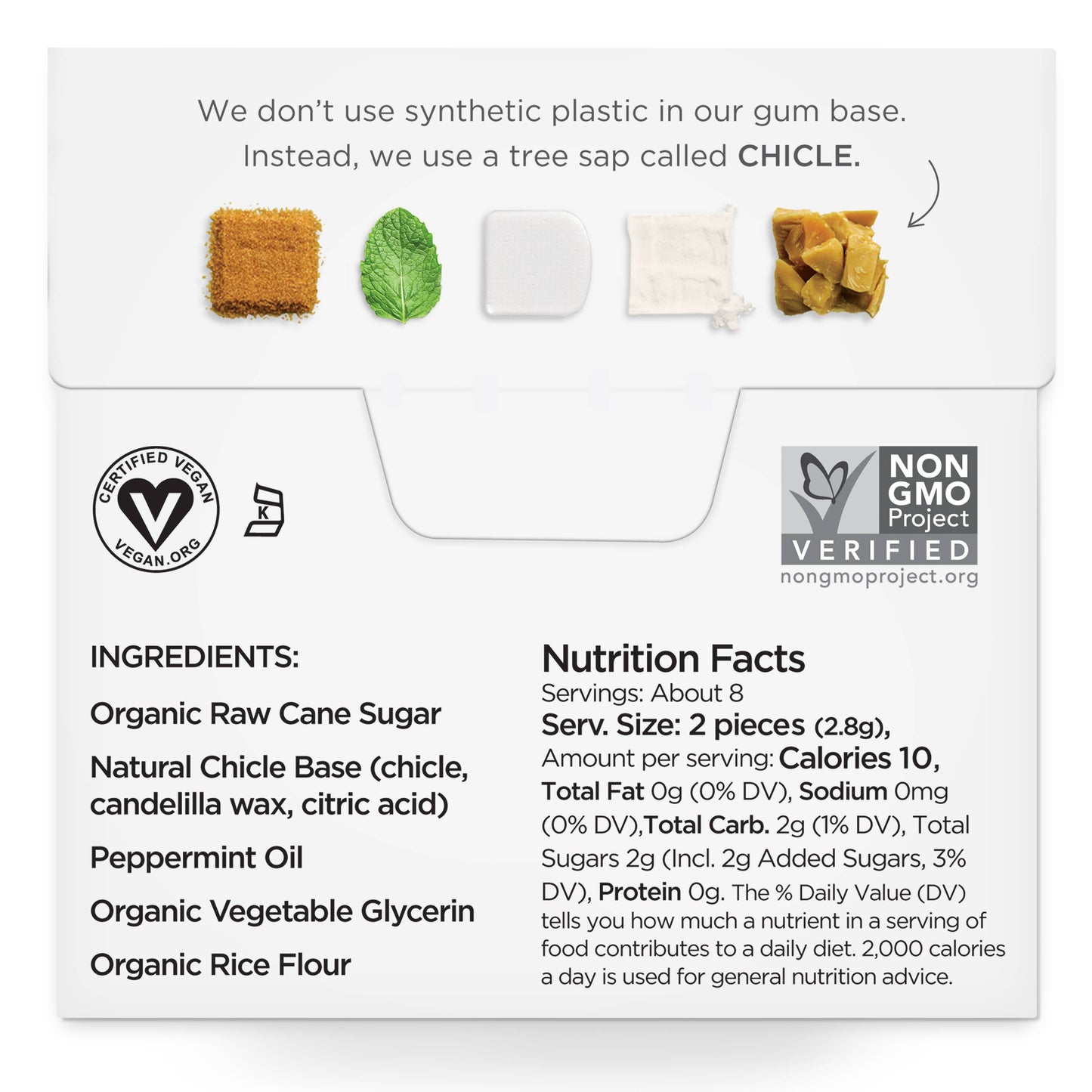 Peppermint Chewing Gum - Natural