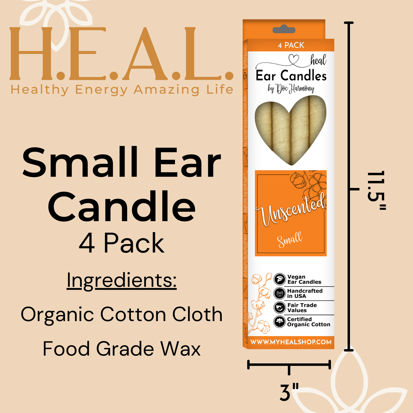 Unscented Ear Candles by Doc Harmony
