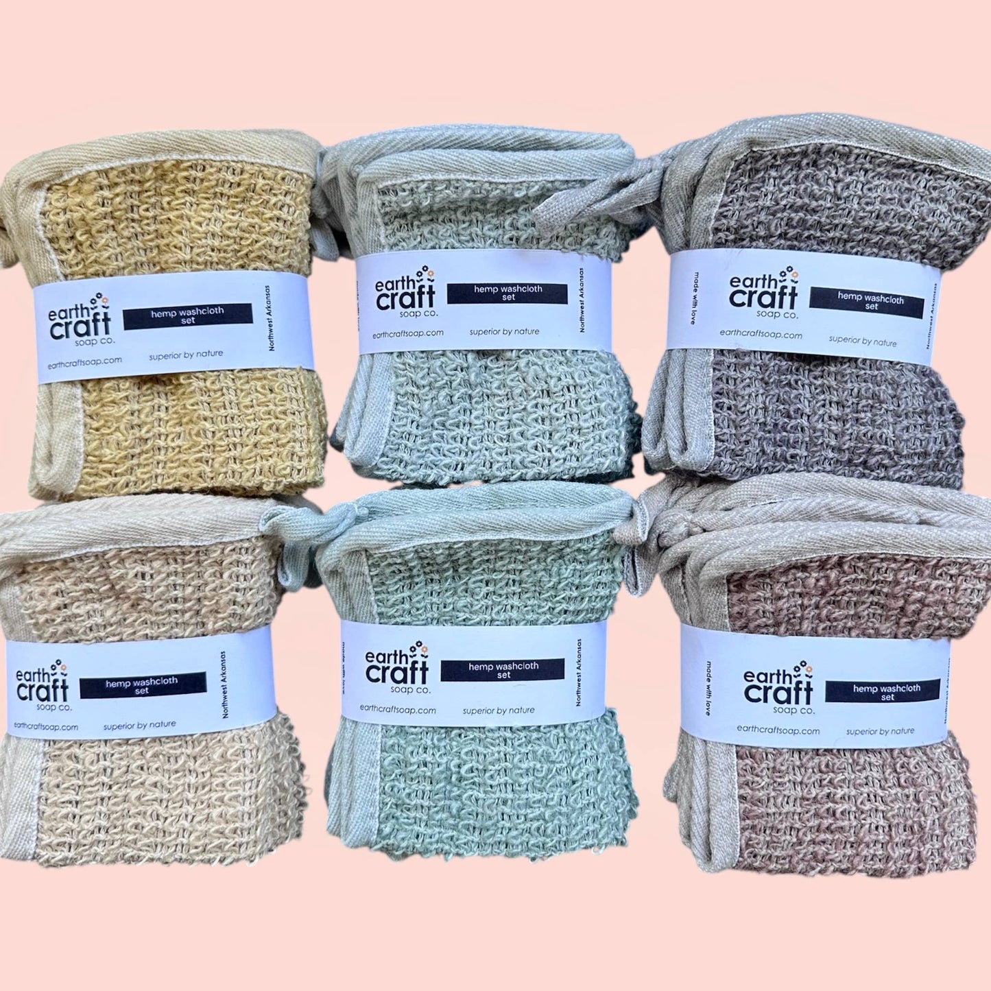 Hemp Washcloth Set of 3