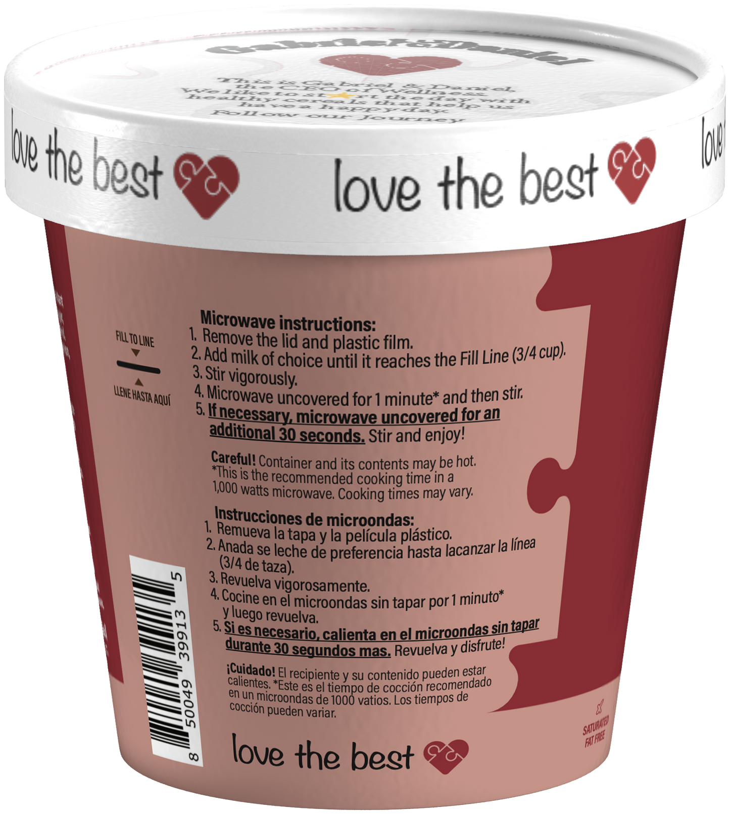 Instant Oatmeal Cup - Cinnamon•Organic