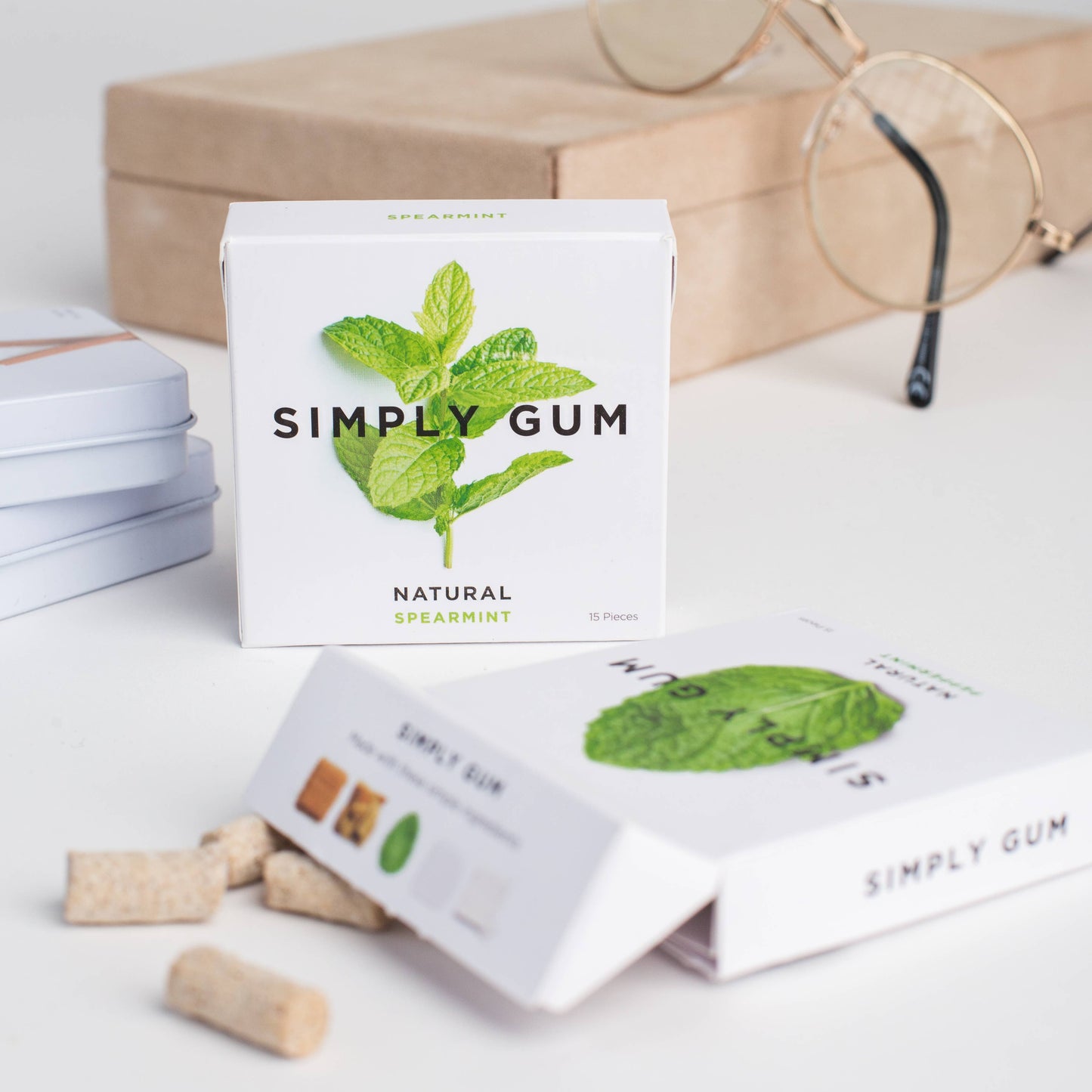 Spearmint Chewing Gum - Natural