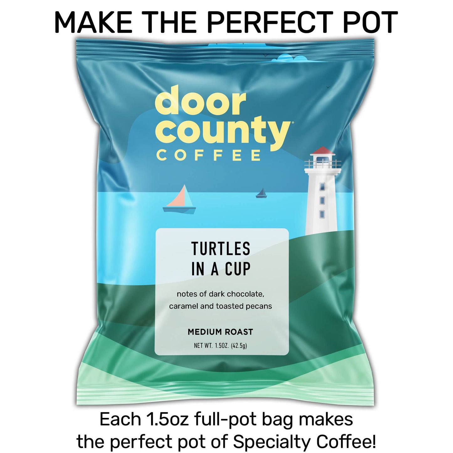 Coffee Medium Roast-Turtles In a Cup Flavored -1.5oz