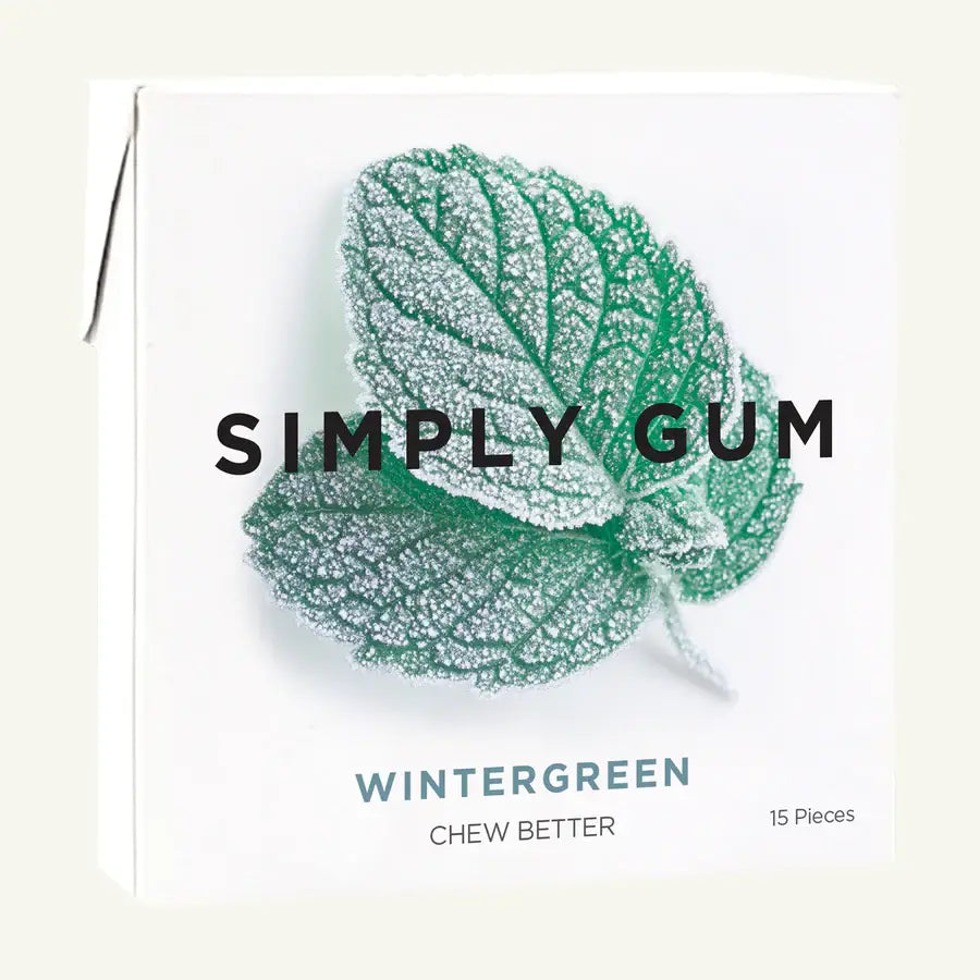 Wintergreen Chewing Gum - Natural