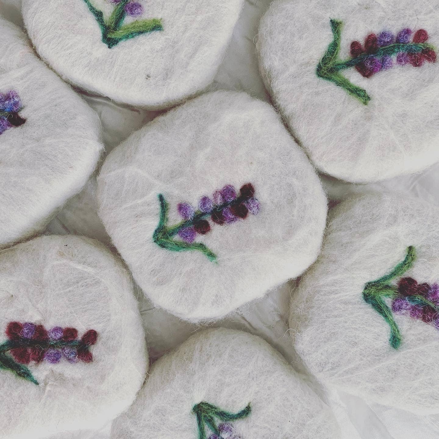 Lavender Flower Wool Felted Soap
