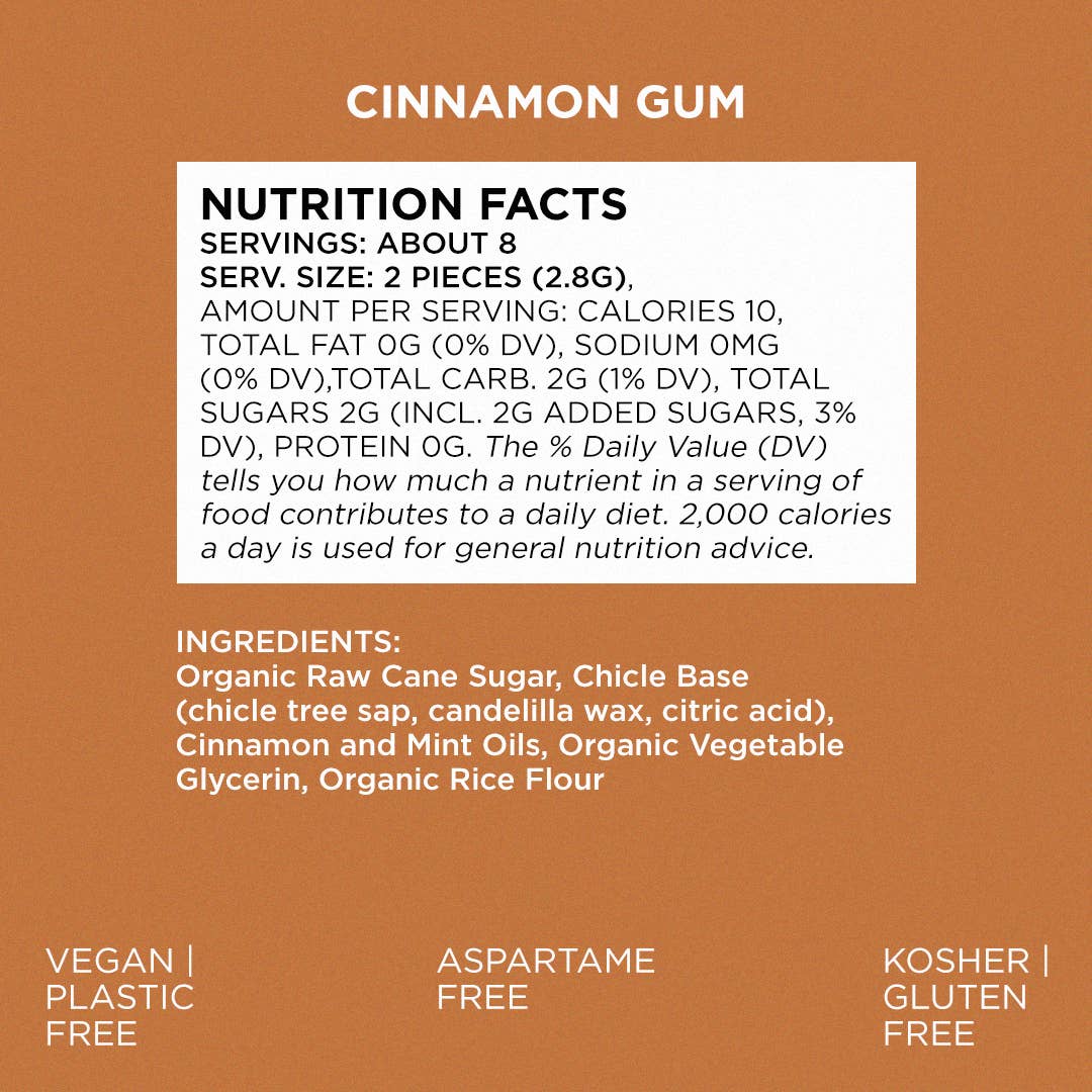 Cinnamon Chewing Gum - Natural
