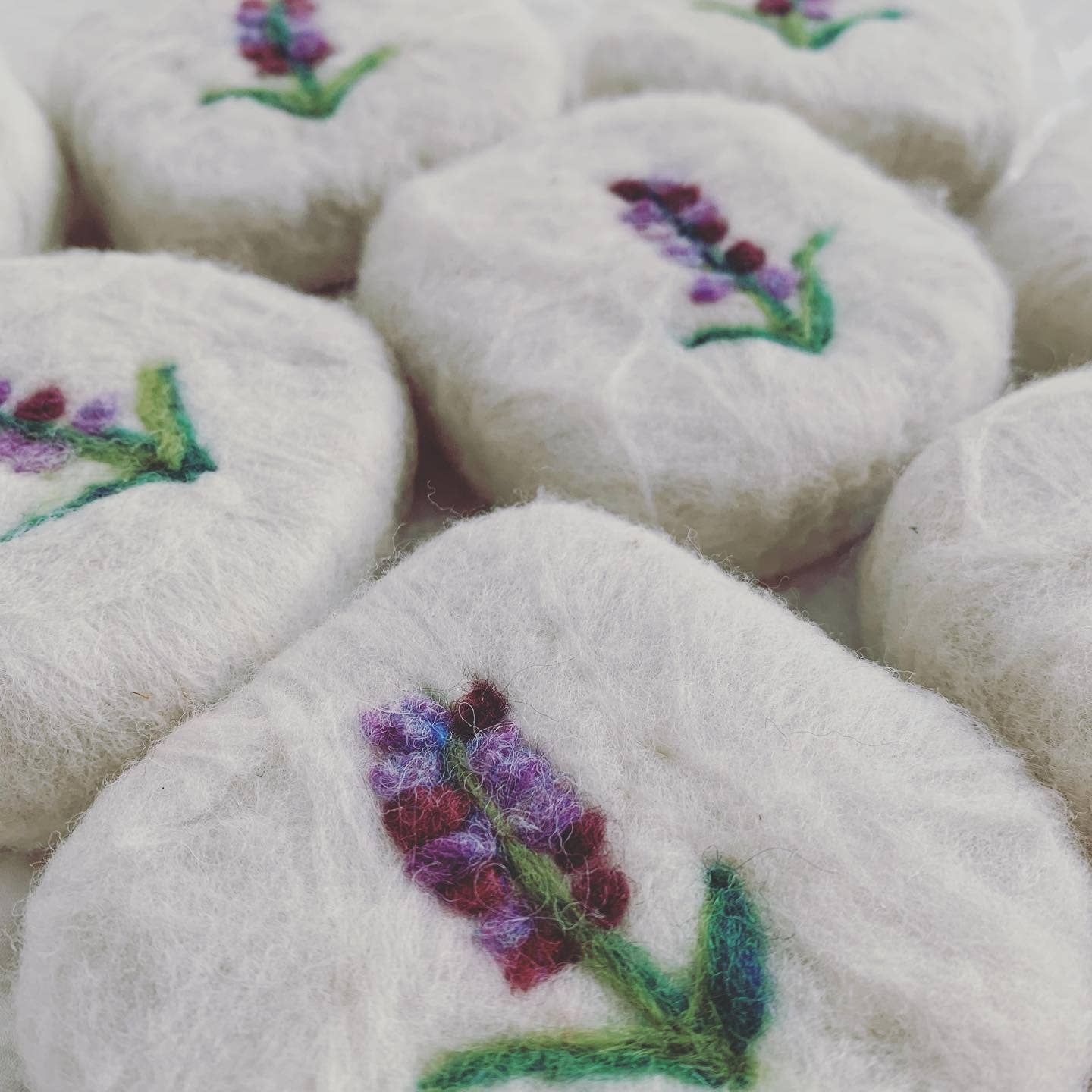 Lavender Flower Wool Felted Soap