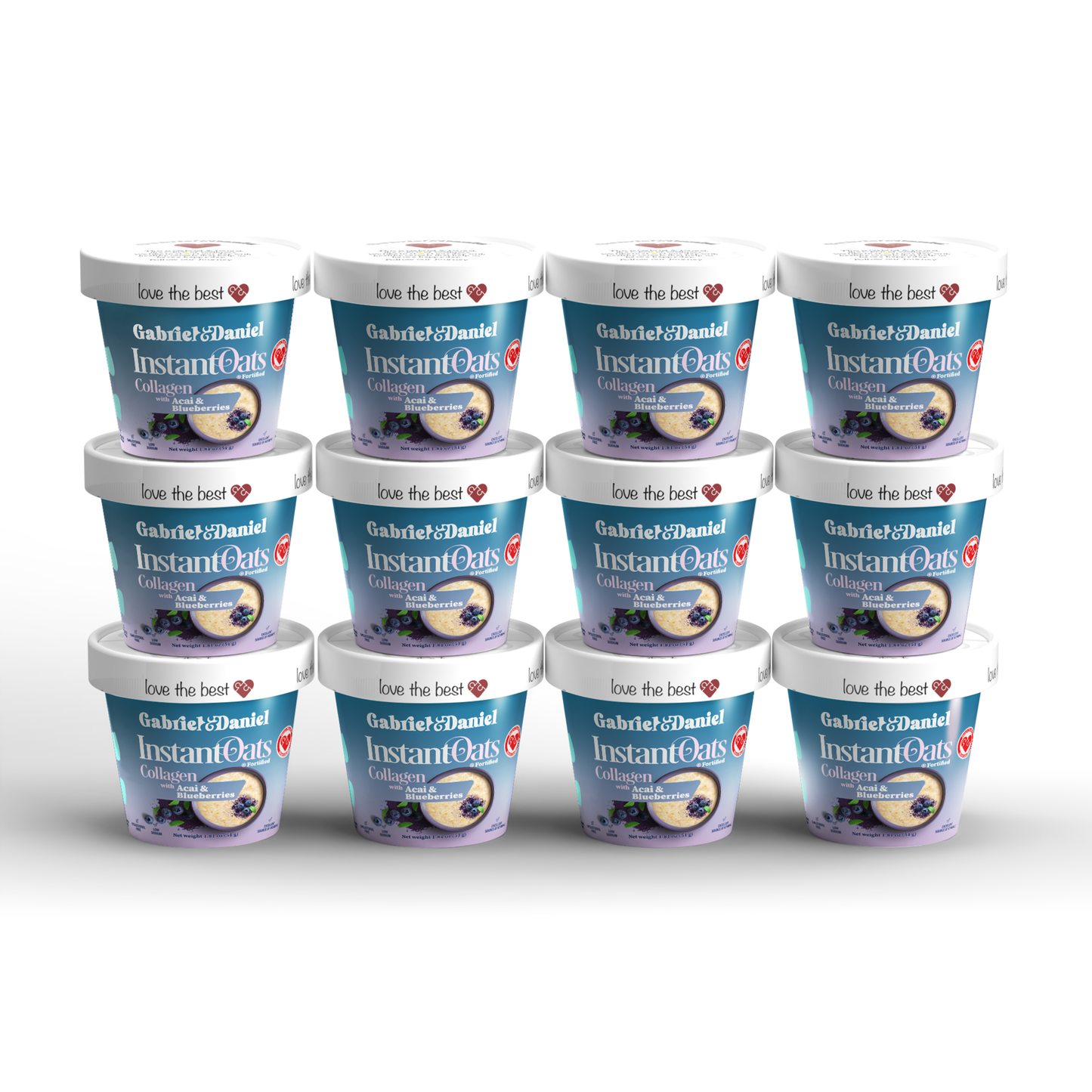 Instant Oatmeal Cup- Acai & Blueberries•Organic