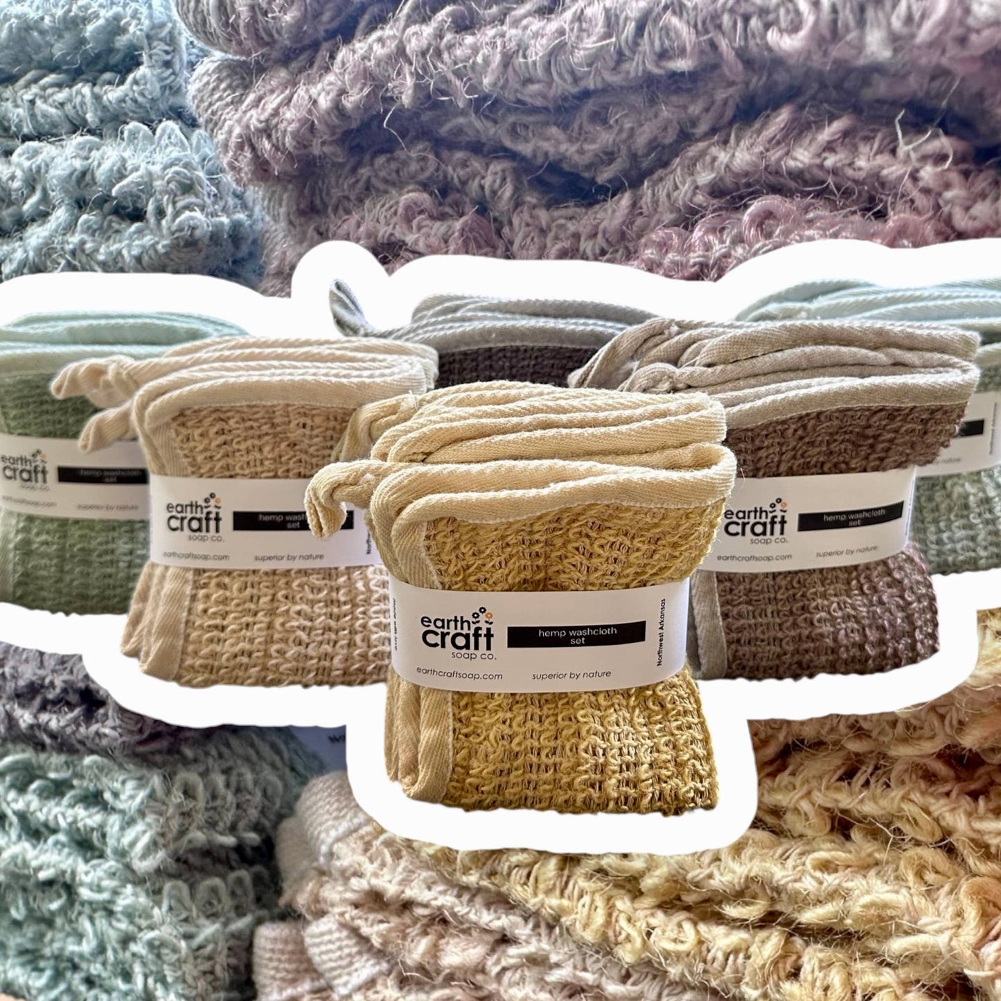 Hemp Washcloth Set of 3