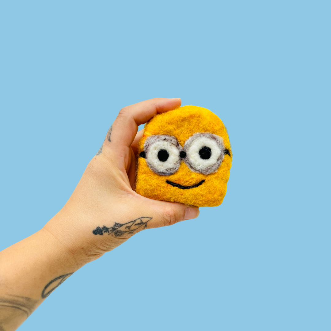 Minion Soap-Wool Felted