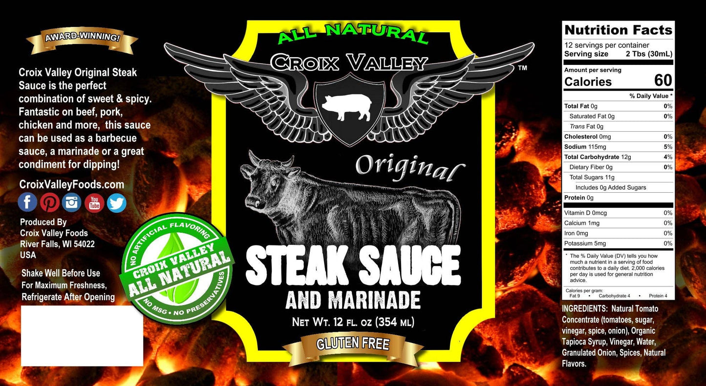 Croix Valley Original Steak Sauce & Marinade