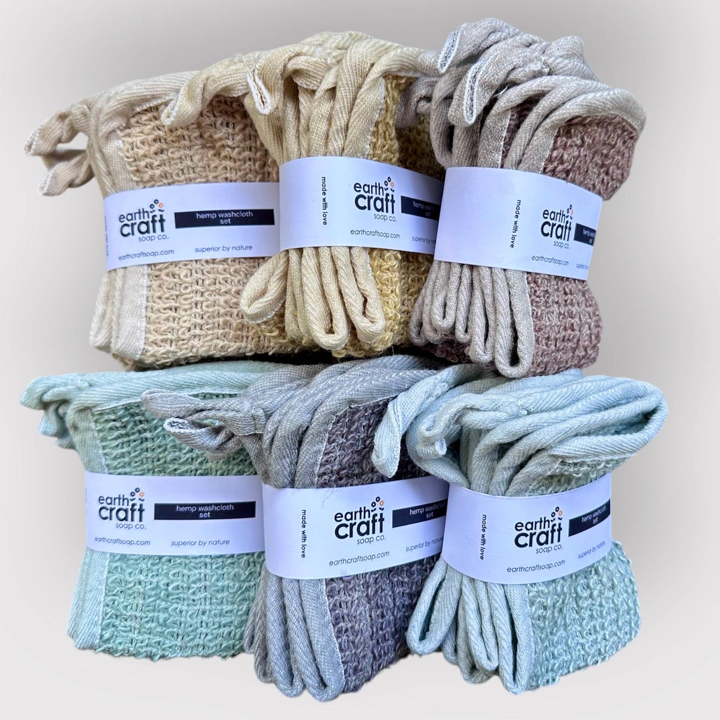 Hemp Washcloth Set of 3