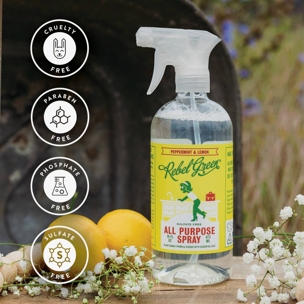 All Purpose Peppermint & Lemon Spray 16oz