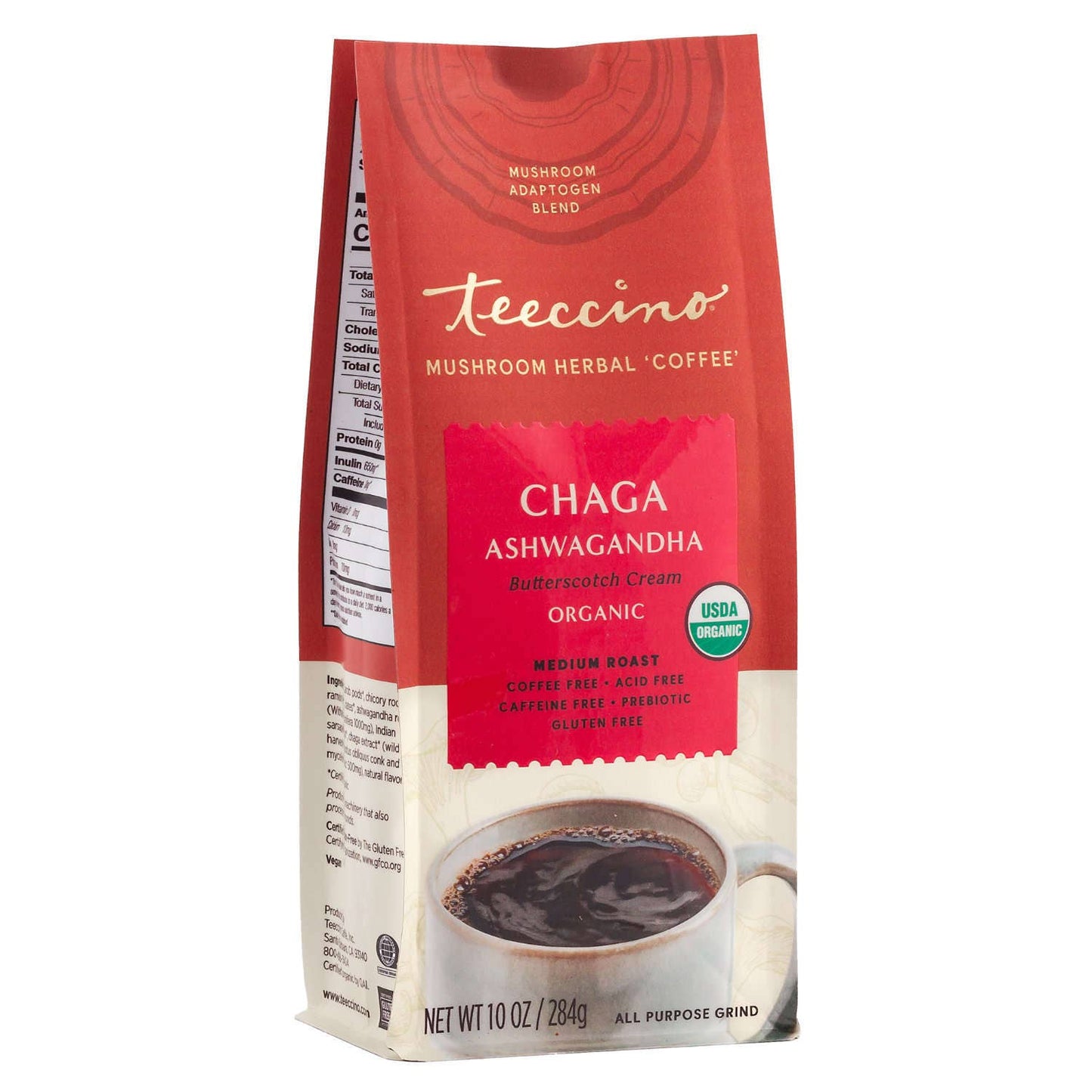 Chaga Ashwagandha Butterscotch Cream Mushroom Herbal Coffee