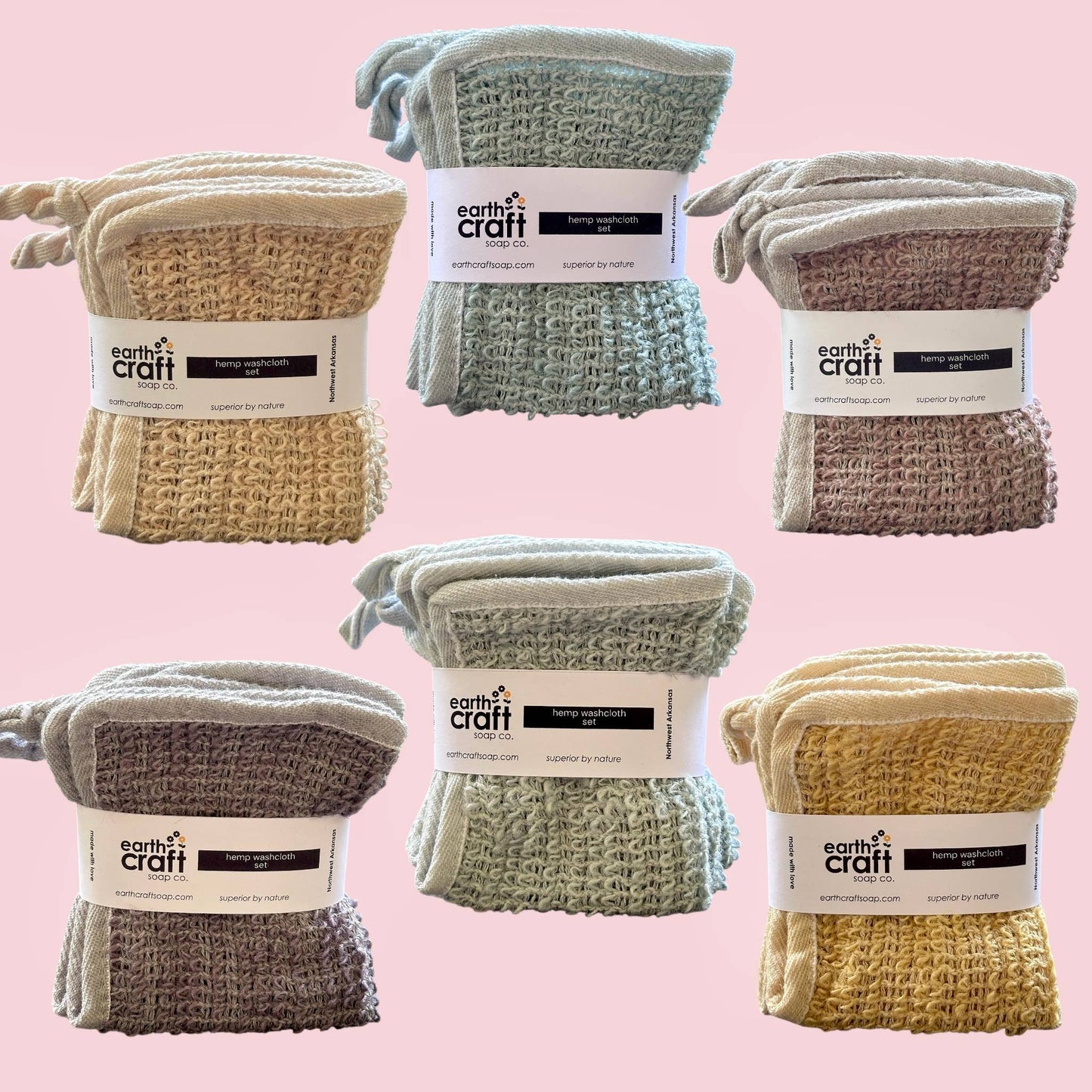 Hemp Washcloth Set of 3