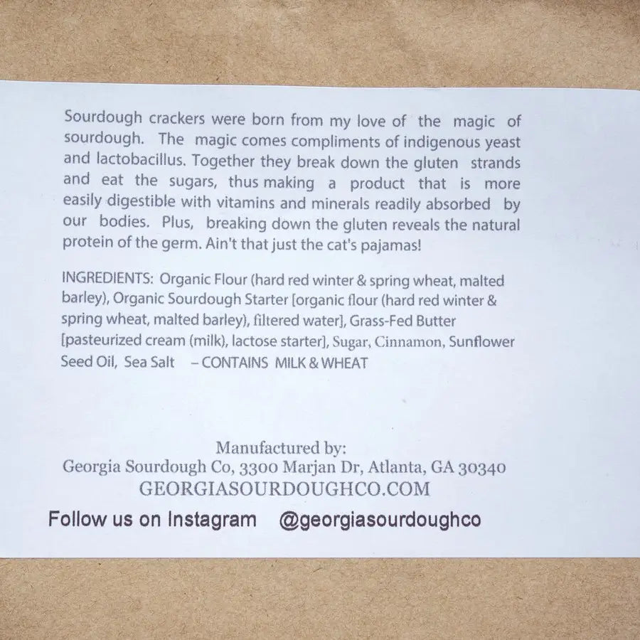 Cinnamon Sugar Sourdough Crackers