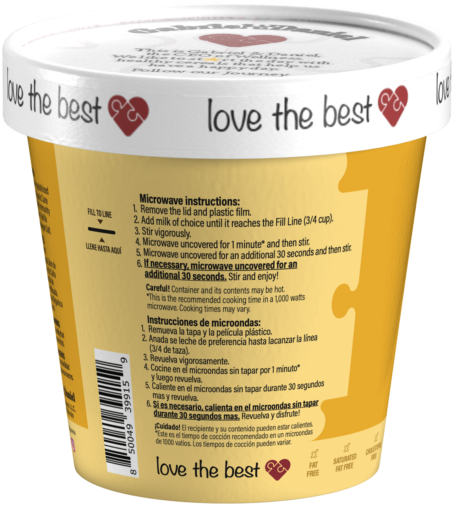 Instant Cereal Cup - Cream of Corn•Organic