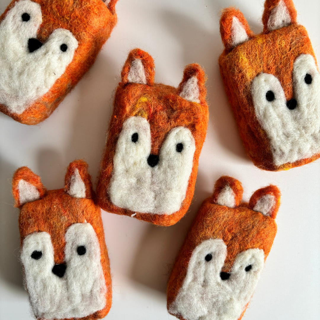 Fox Soap-Wool Felted