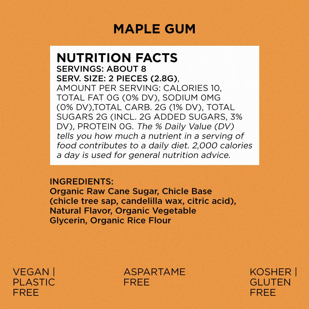 Maple Chewing Gum - Natural