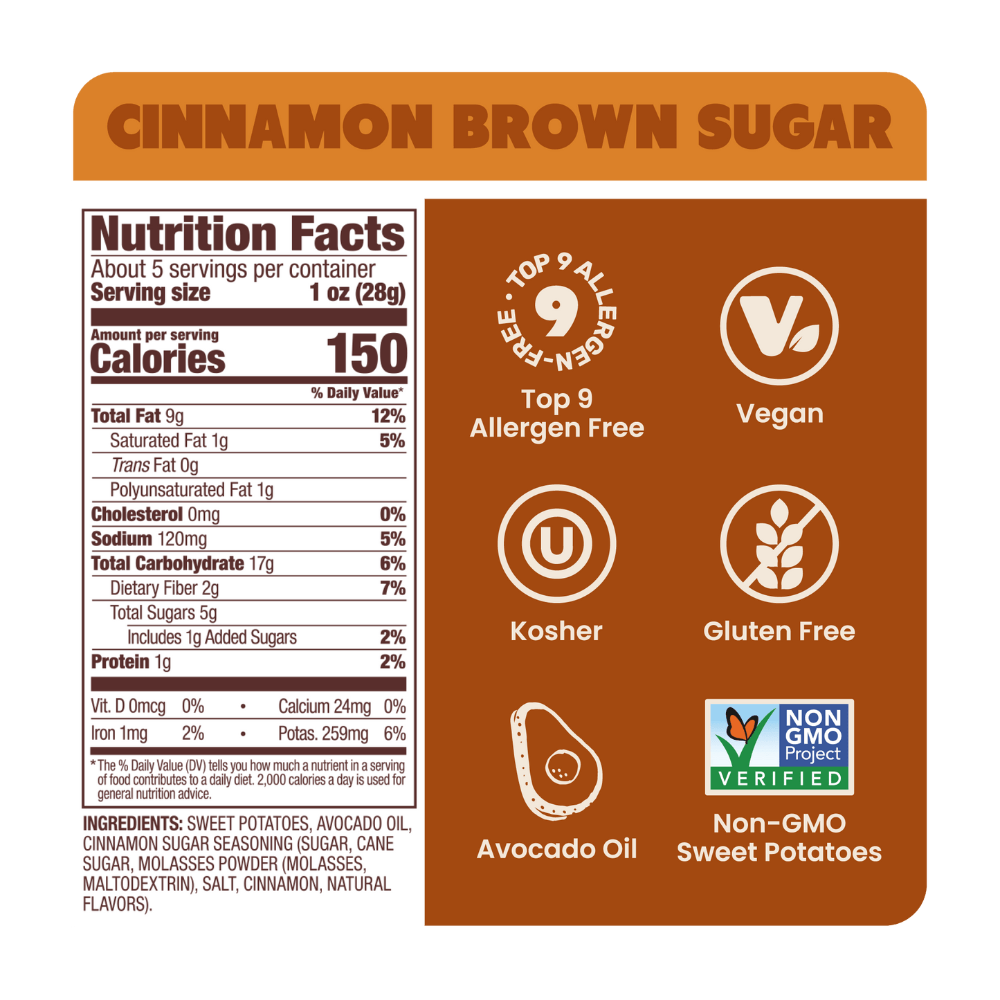 Sweet Potato Chips-Cinnamon Brown Sugar