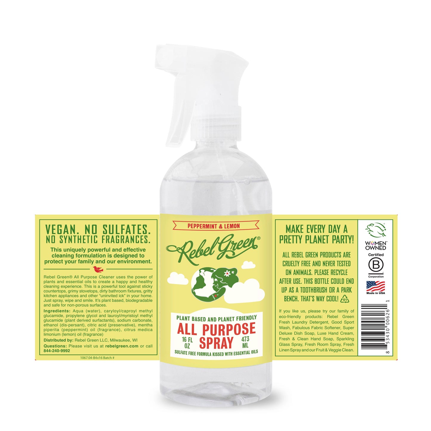 All Purpose Peppermint & Lemon Spray 16oz