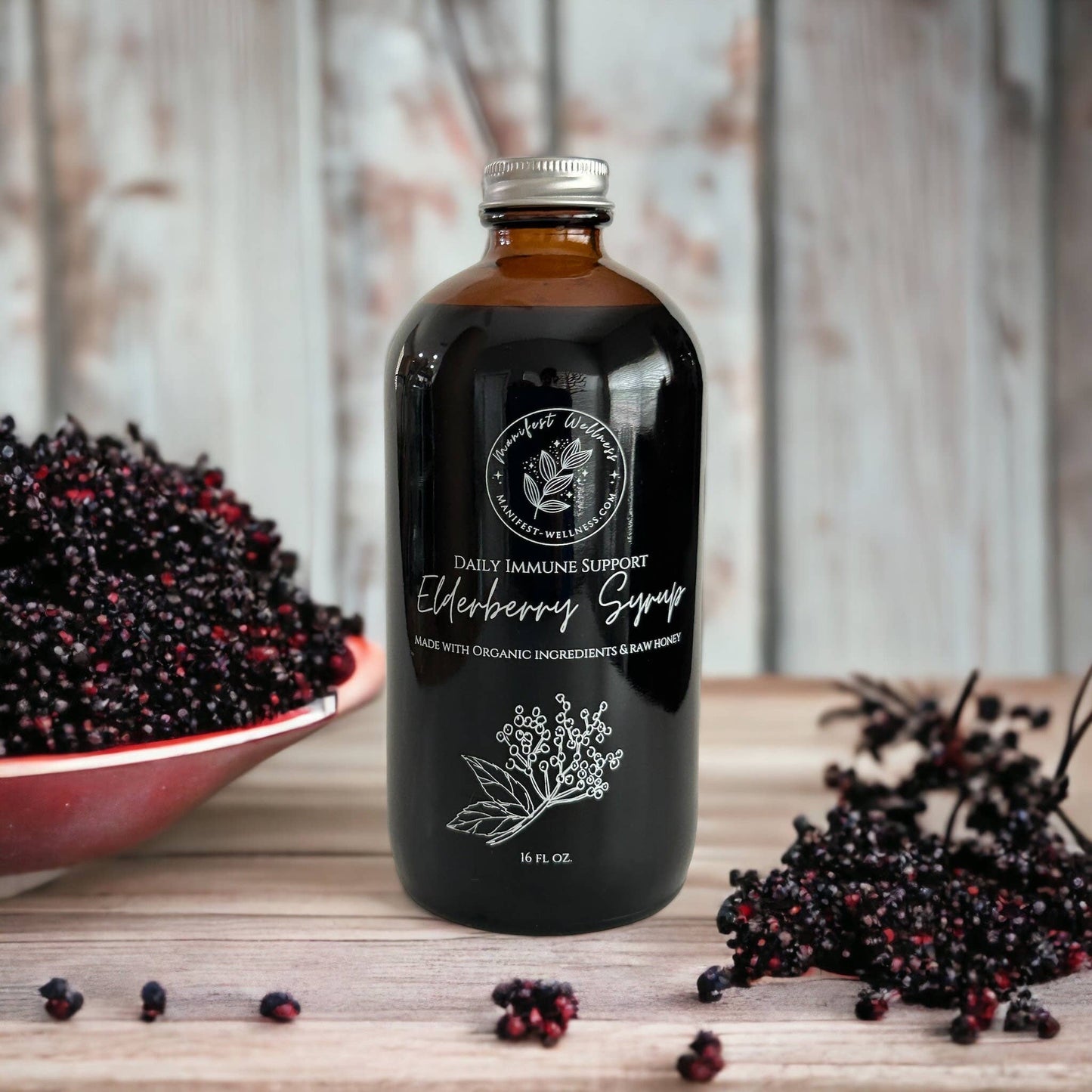 Elderberry Syrup made with Organic Ingredients