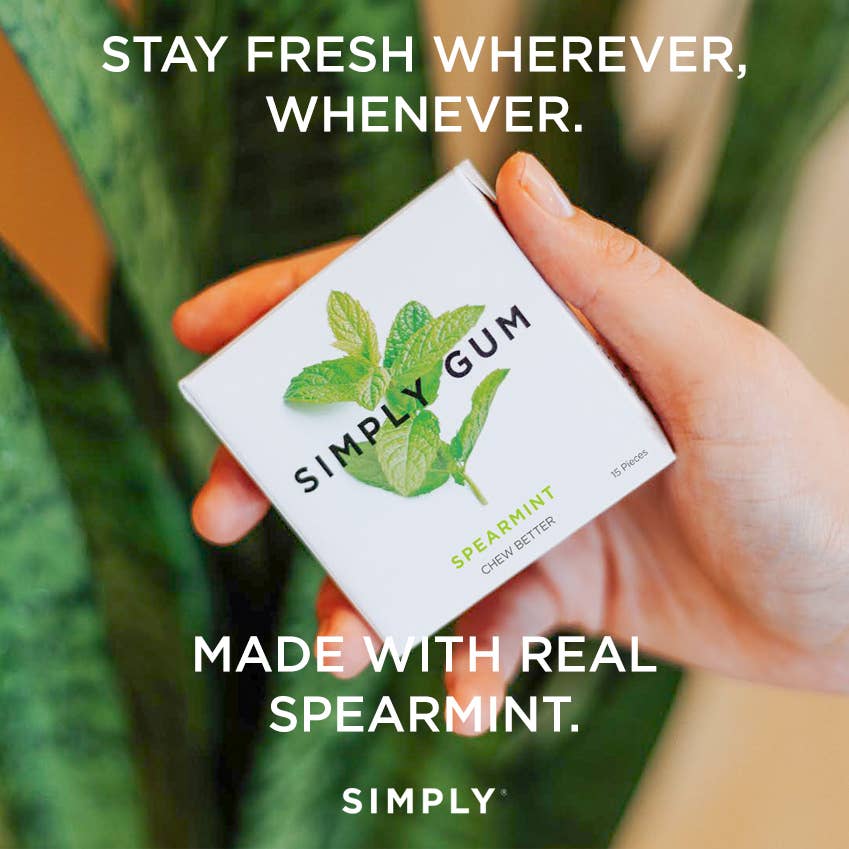 Spearmint Chewing Gum - Natural