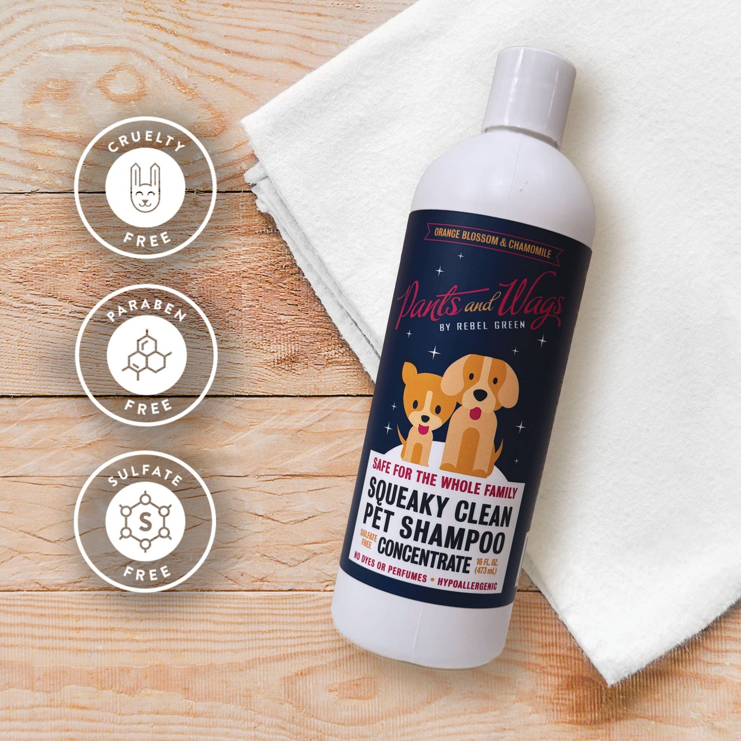 Squeaky Clean Pet Shampoo- Orange Chamomile 16oz