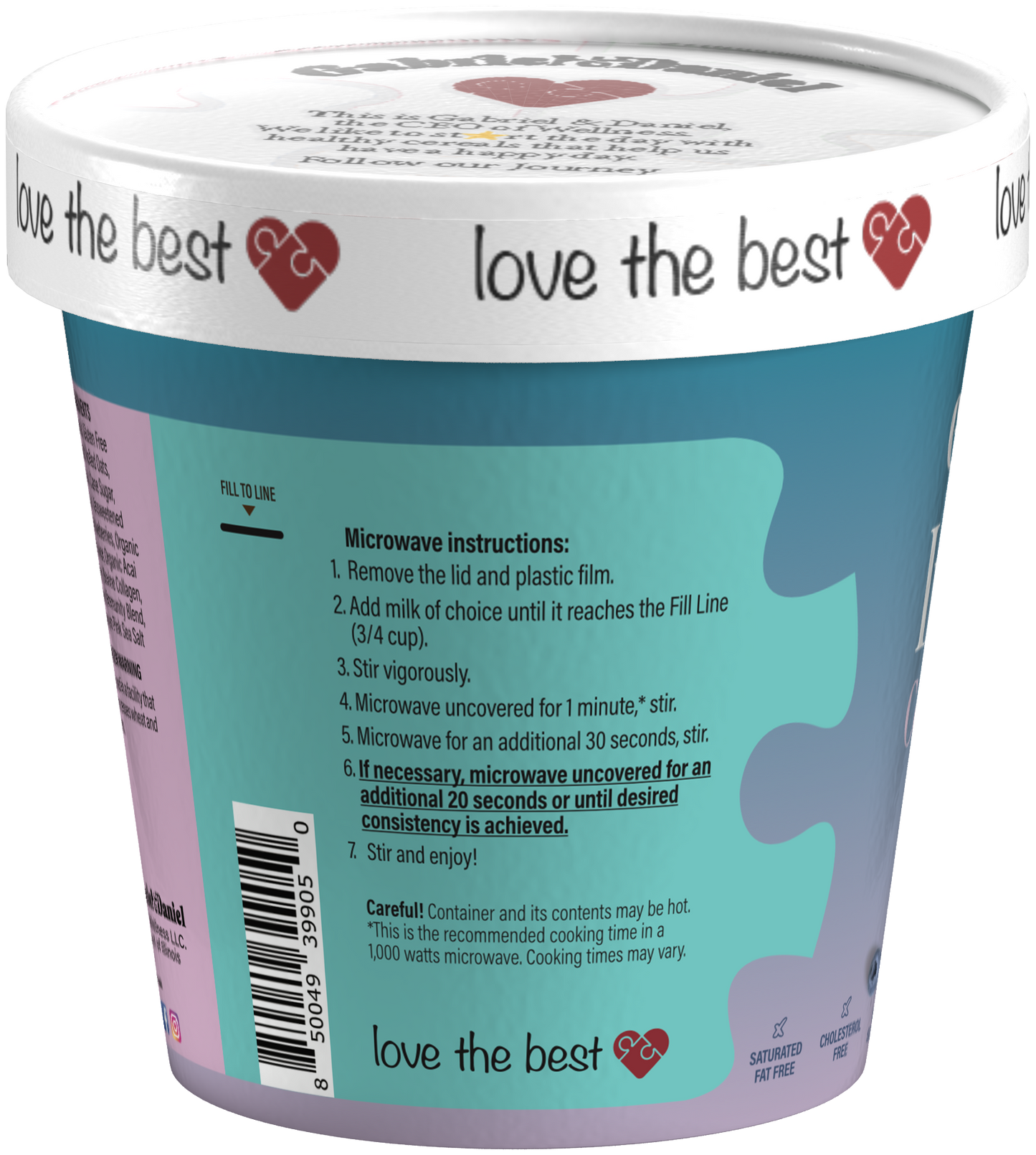 Instant Oatmeal Cup- Acai & Blueberries•Organic