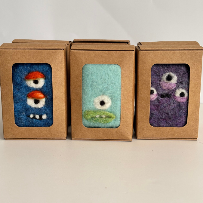 Monster Soaps-Wool Felted