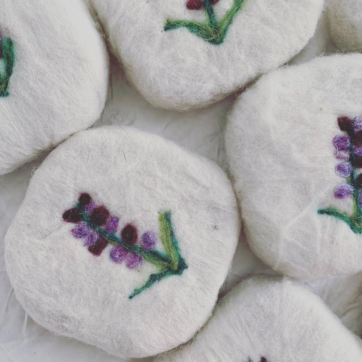 Lavender Flower Wool Felted Soap