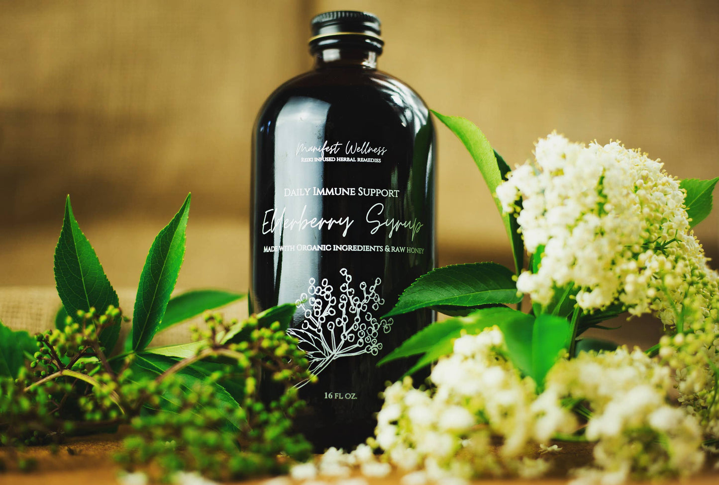 Elderberry Syrup made with Organic Ingredients