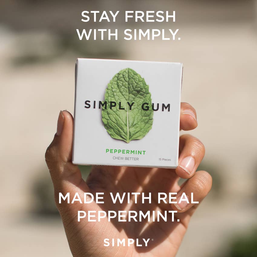 Peppermint Chewing Gum - Natural